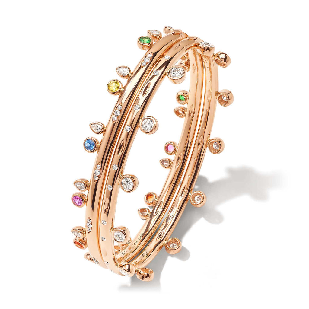 Tamara Comolli GYPSY Armspange 'Candy' (BA-Gyp-Can-17-rg) aus Roségold mit Diamant, Saphir und Tsavorit