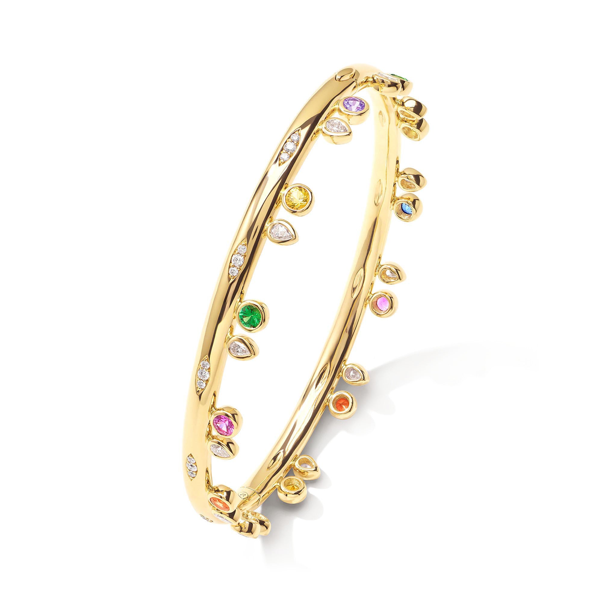 Tamara Comolli GYPSY Armspange 'Candy' (BA-Gyp-Can-17-yg) aus Gelbgold mit Diamant, Saphir und Tsavorit