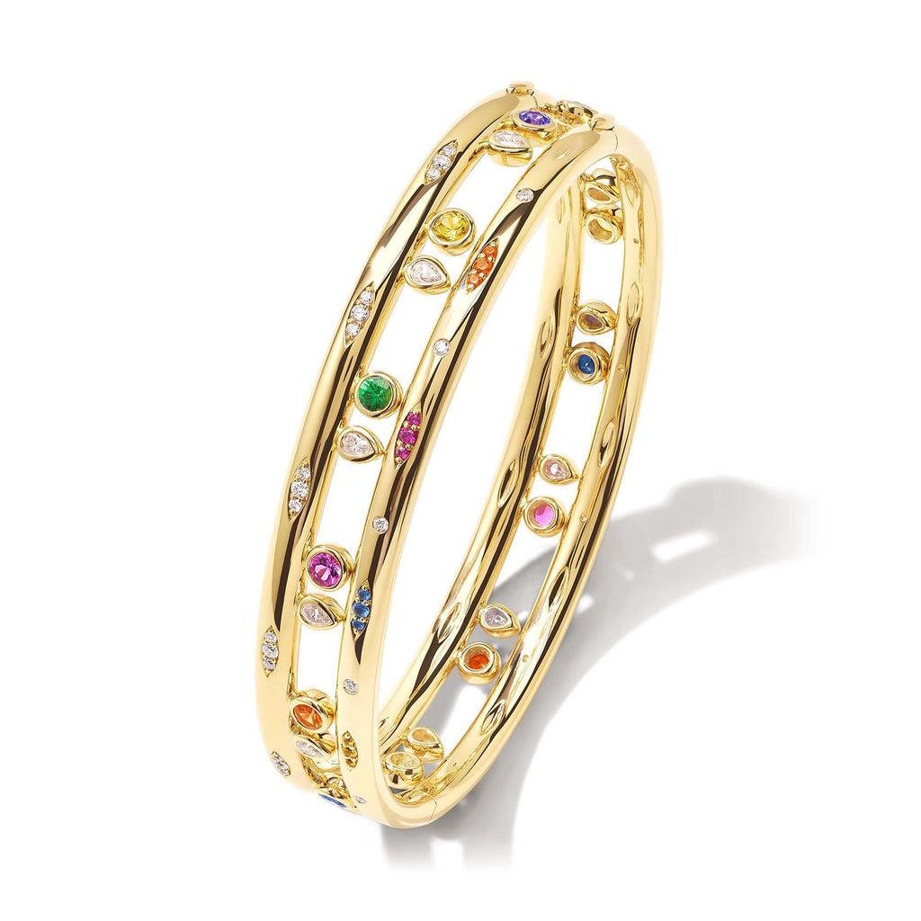 Tamara Comolli GYPSY Armspange 'Candy' (BA-Gyp-Can-17-yg) aus Gelbgold mit Diamant, Saphir und Tsavorit