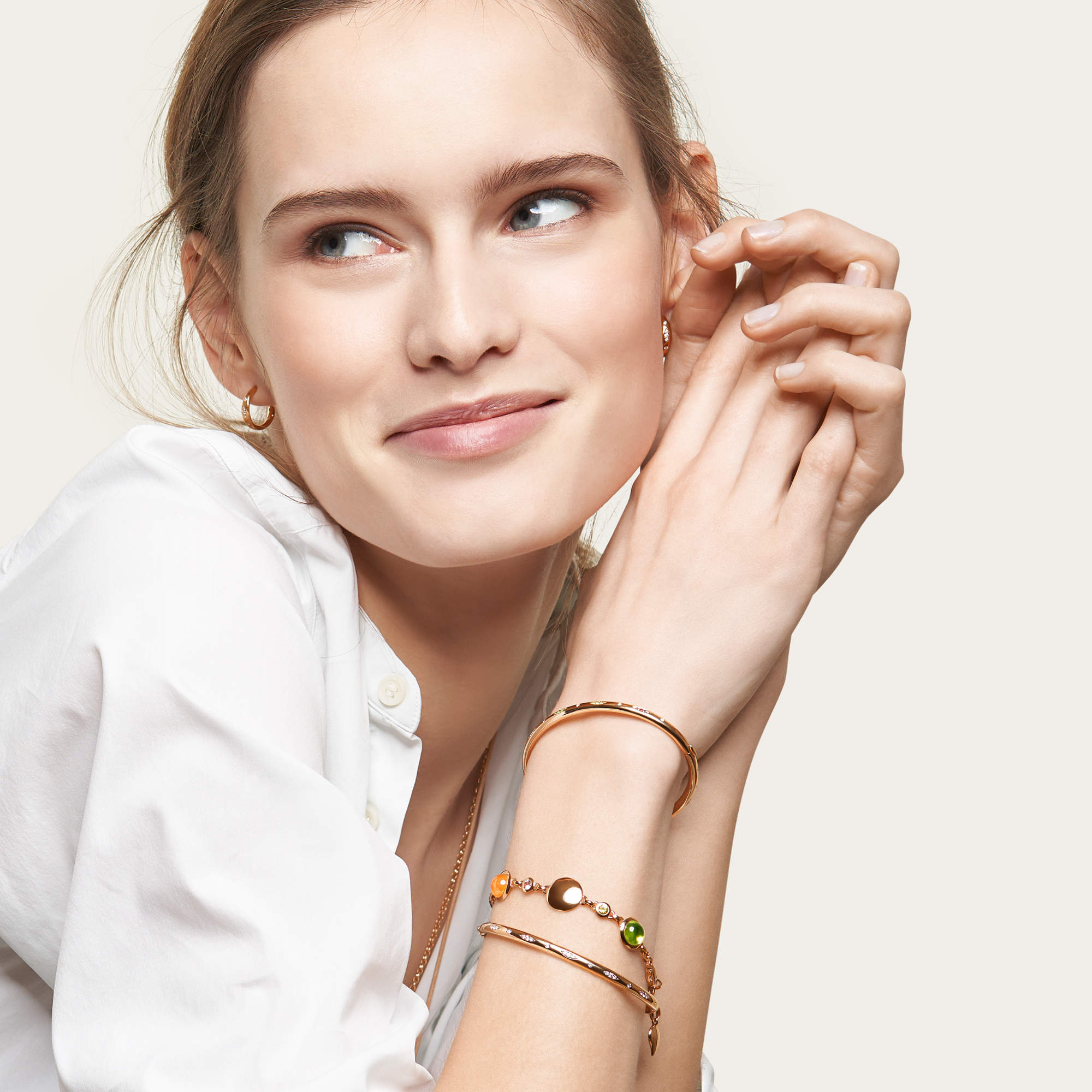 Tamara Comolli GYPSY Armspange mit Diamant-Pavé (BA-Gyp-p-16-rg) aus Roségold mit Diamant