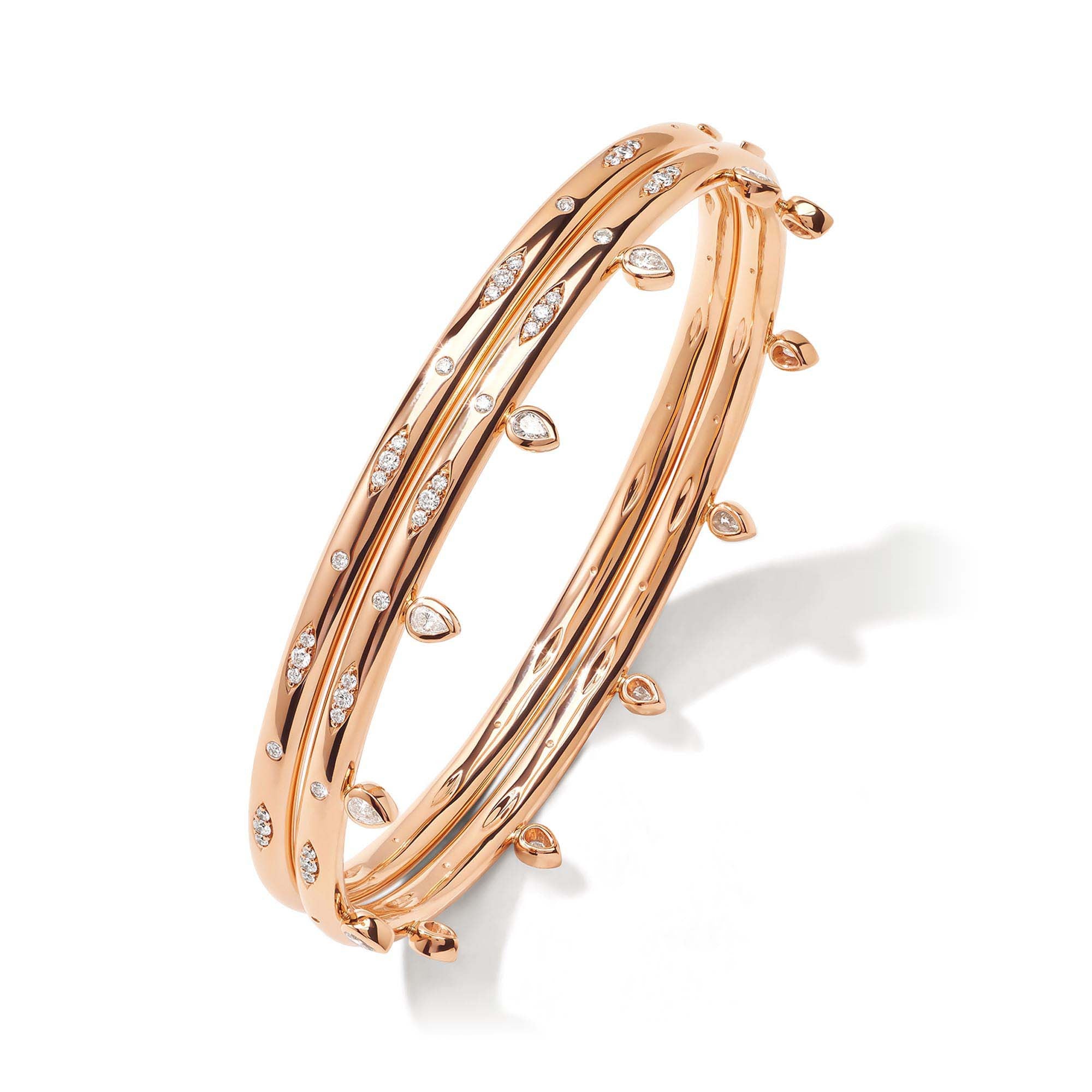 Tamara Comolli GYPSY Armspange mit Diamant-Pavé (BA-Gyp-p-17-rg) aus Roségold mit Diamant