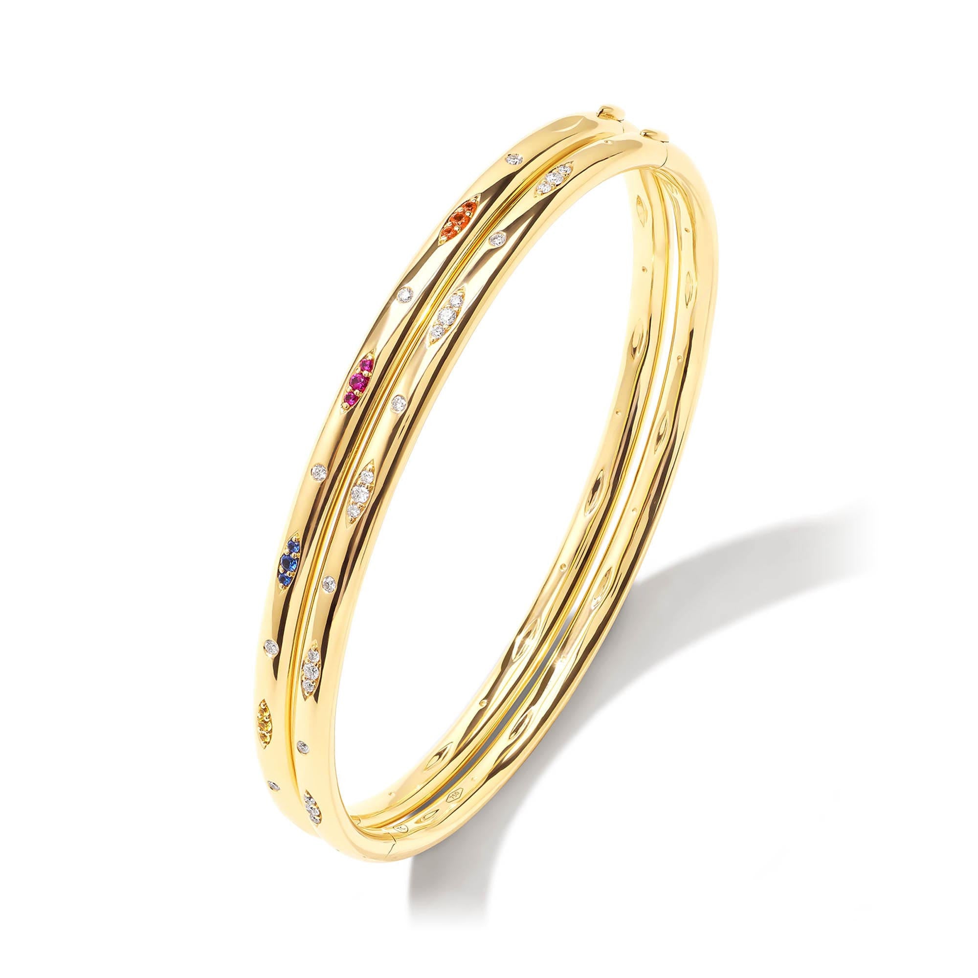 Tamara Comolli GYPSY Armspange mit Diamant-Pavé (BA-Gyp-p-17-yg) aus Gelbgold mit Diamant