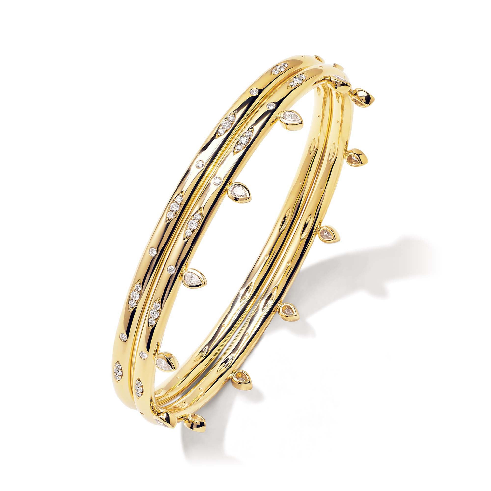 Tamara Comolli GYPSY Armspange mit Diamant-Pavé (BA-Gyp-p-17-yg) aus Gelbgold mit Diamant