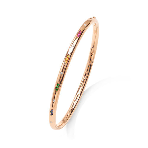 Tamara Comolli GYPSY Armspange mit Pavé 'Candy' (BA-Gyp-CanP-17-rg) aus Roségold mit Diamant, Rubin, Saphir und Tsavorit