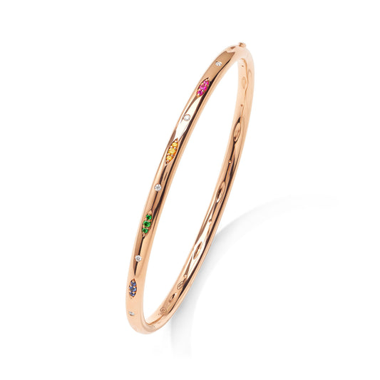 Tamara Comolli GYPSY Armspange mit Pavé 'Candy' (BA-Gyp-CanP-17-rg) aus Roségold mit Diamant, Rubin, Saphir und Tsavorit