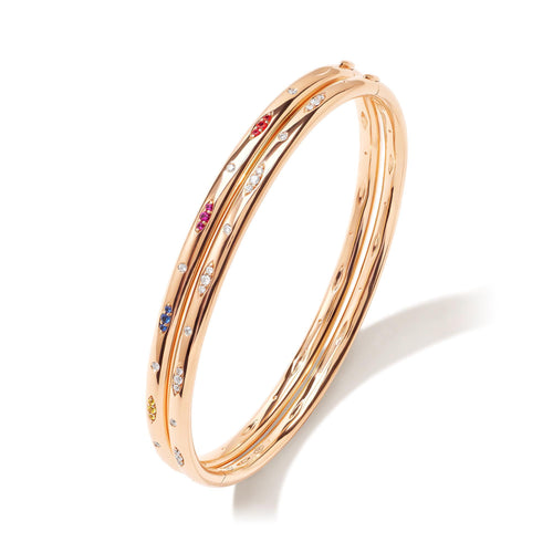 Tamara Comolli GYPSY Armspange mit Pavé 'Candy' (BA-Gyp-CanP-17-rg) aus Roségold mit Diamant, Rubin, Saphir und Tsavorit