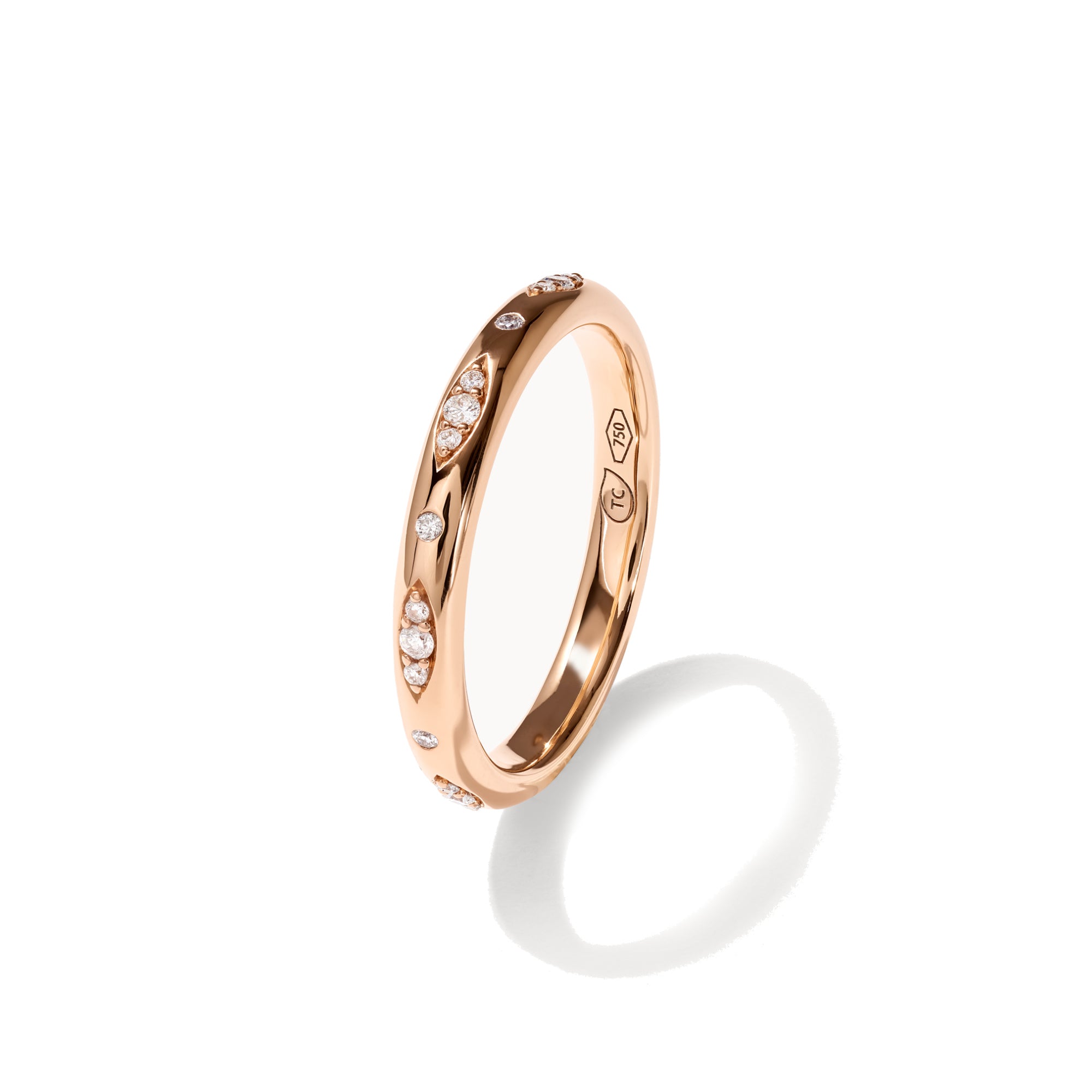 Tamara Comolli GYPSY Bandring Pavé 'Classic' (R-Gyp-B-ClP-rg) aus Roségold mit Diamant
