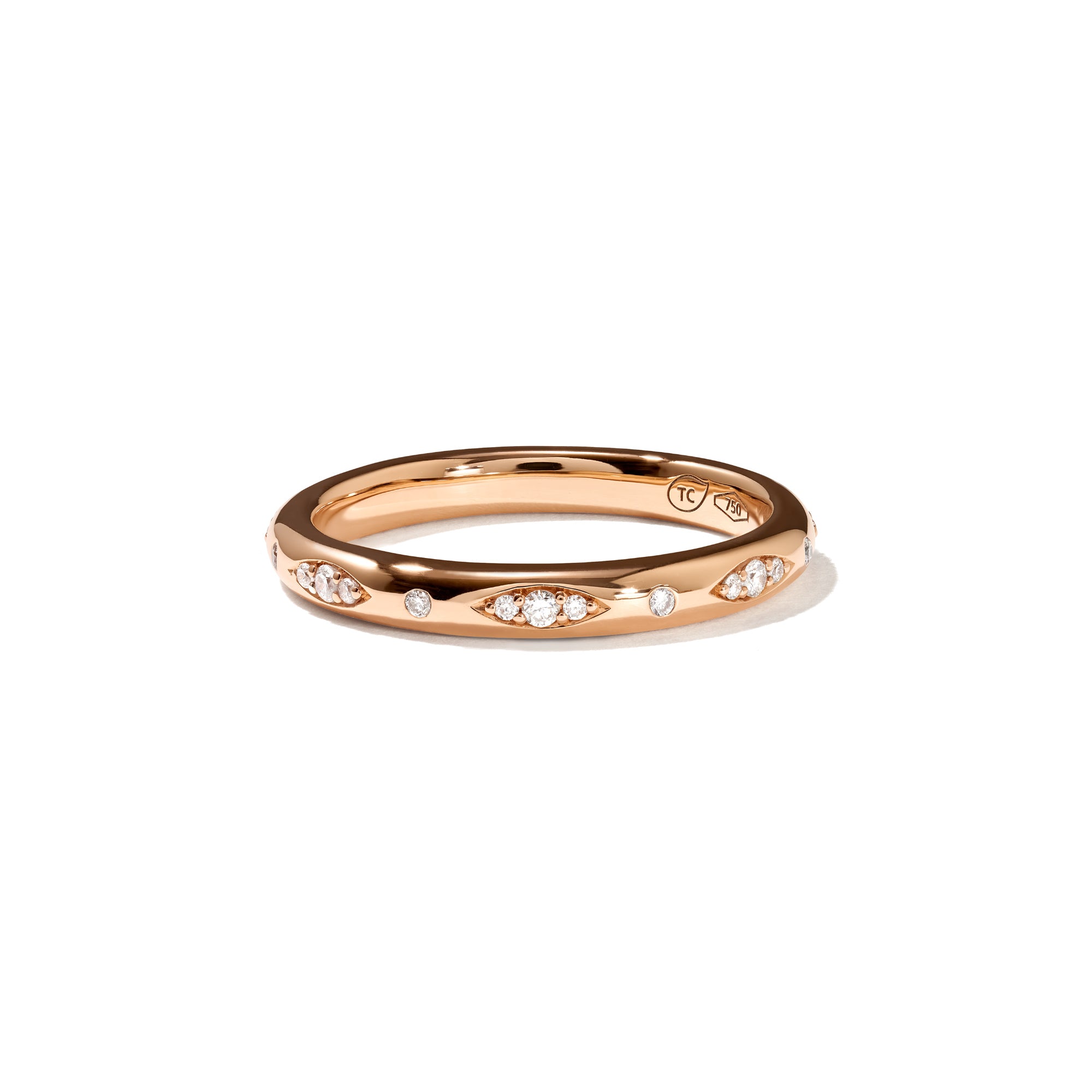 Tamara Comolli GYPSY Bandring Pavé 'Classic' (R-Gyp-B-ClP-rg) aus Roségold mit Diamant
