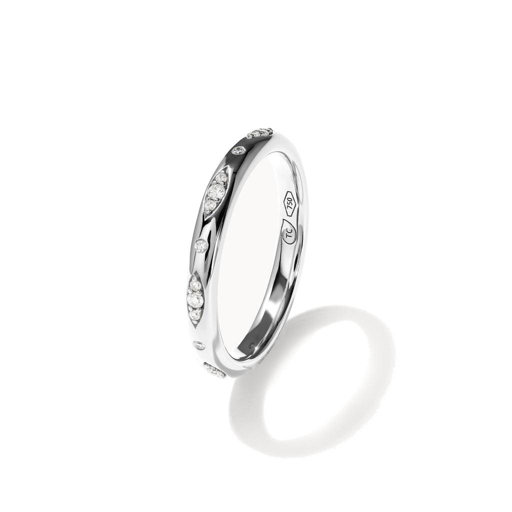 Tamara Comolli GYPSY Bandring Pavé 'Classic' (R-Gyp-B-ClP-wg) aus Weißgold mit Diamant