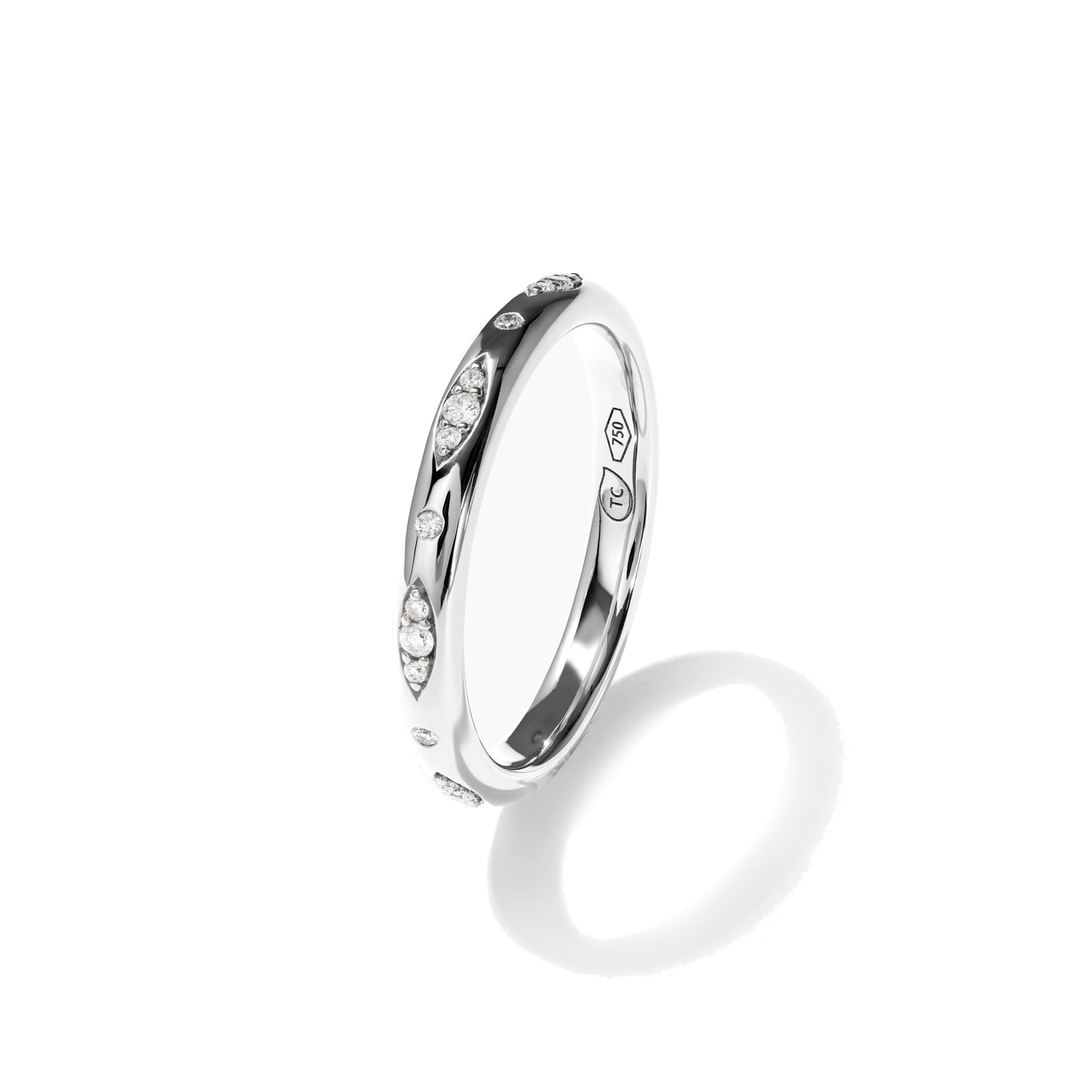 Tamara Comolli GYPSY Bandring Pavé 'Classic' (R-Gyp-B-ClP-wg) aus Weißgold mit Diamant