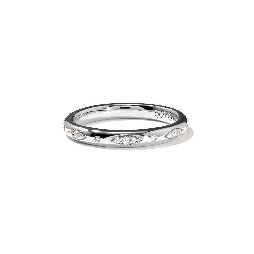 Tamara Comolli GYPSY Bandring Pavé 'Classic' (R-Gyp-B-ClP-wg) aus Weißgold mit Diamant