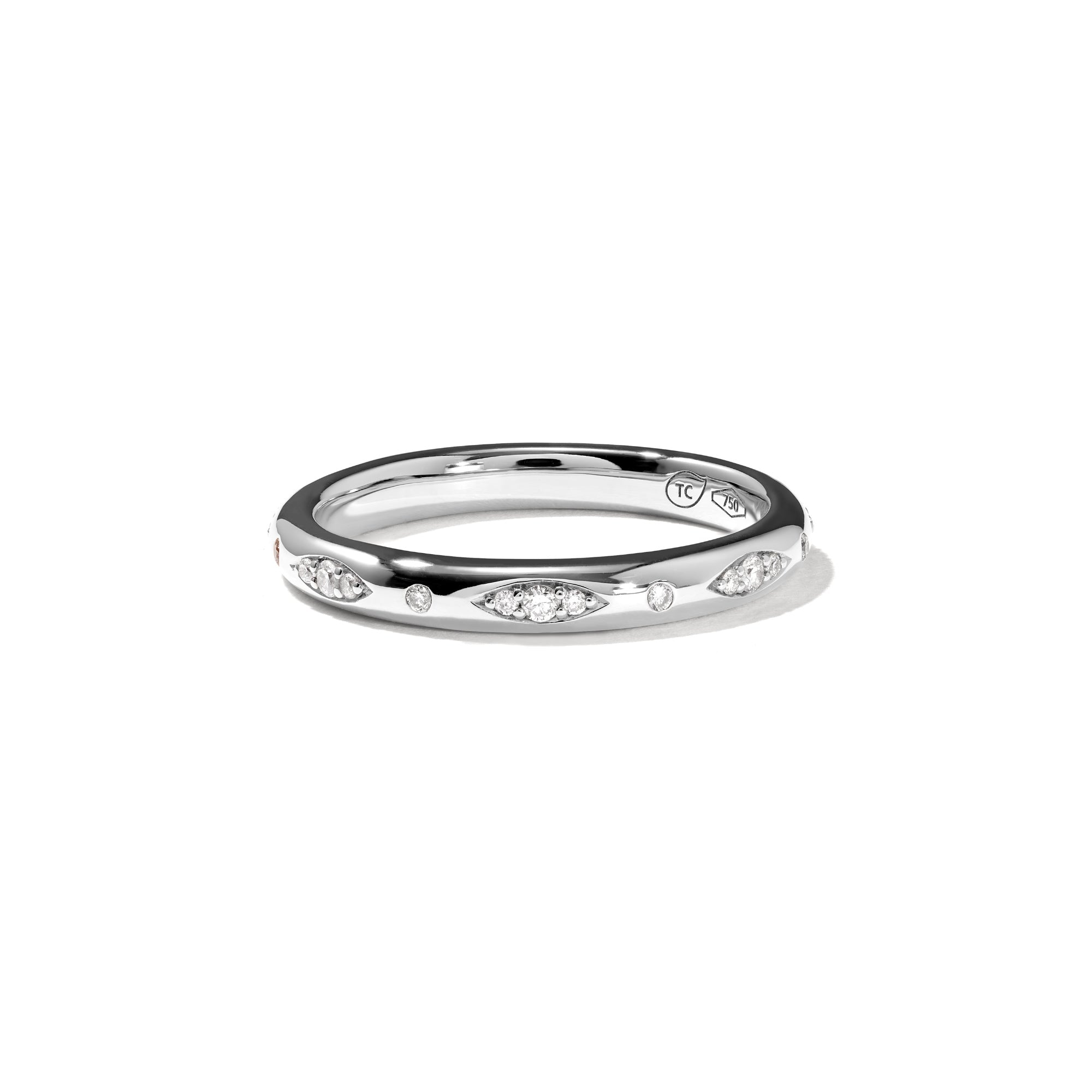 Tamara Comolli GYPSY Bandring Pavé 'Classic' (R-Gyp-B-ClP-wg) aus Weißgold mit Diamant