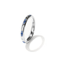 Tamara Comolli GYPSY Bandring Pavé 'Ocean' (R-Gyp-B-OceP-wg) aus Weißgold mit Diamant und Saphir