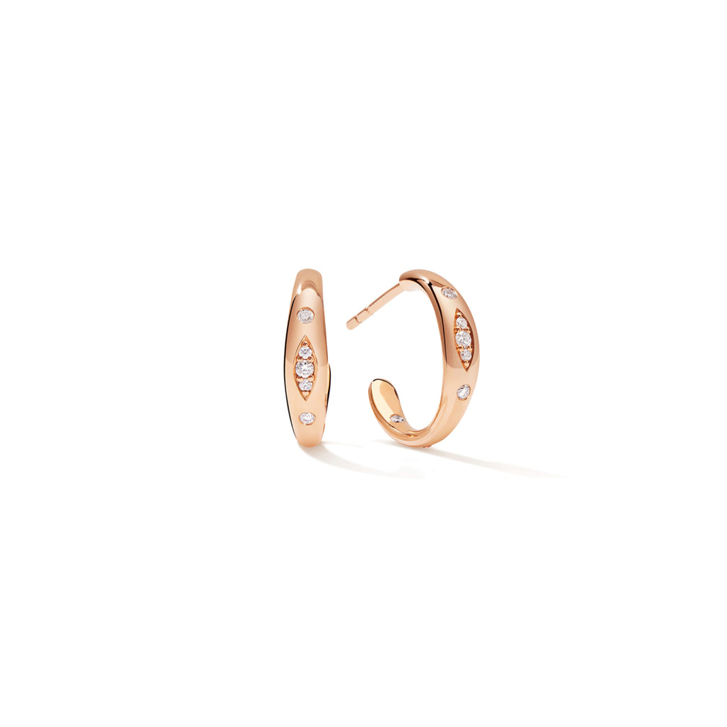 Tamara Comolli GYPSY Creolen Small (E-Gyp-Ho-s-p-rg) aus Roségold mit Diamant