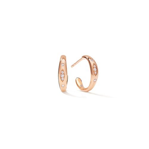 Tamara Comolli GYPSY Creolen Small (E-Gyp-Ho-s-p-rg) aus Roségold mit Diamant