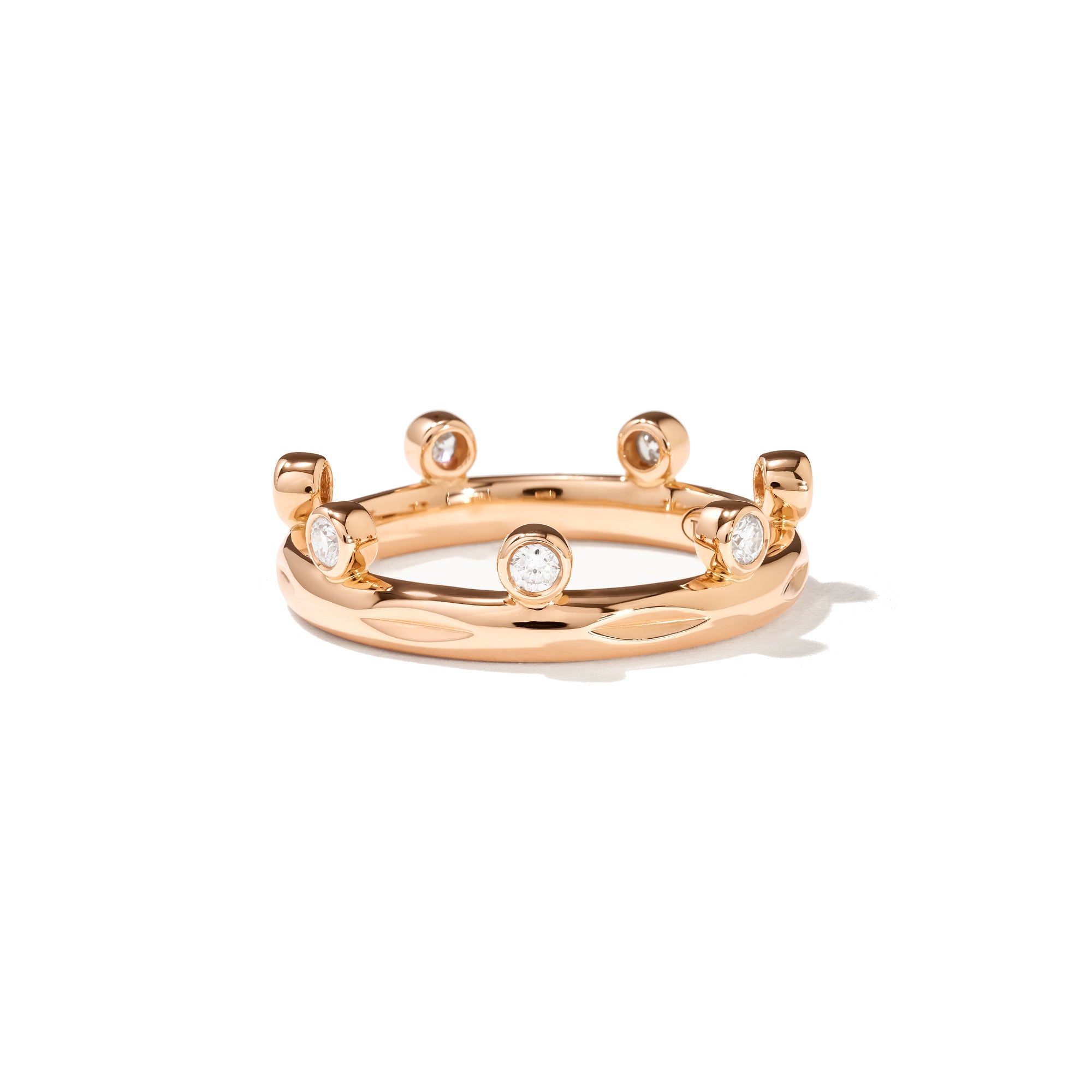 Tamara Comolli GYPSY Crown Brilliant Cut Ring 'Classic' (R-Gyp-C-Br-Cl-rg) aus Roségold mit Diamant