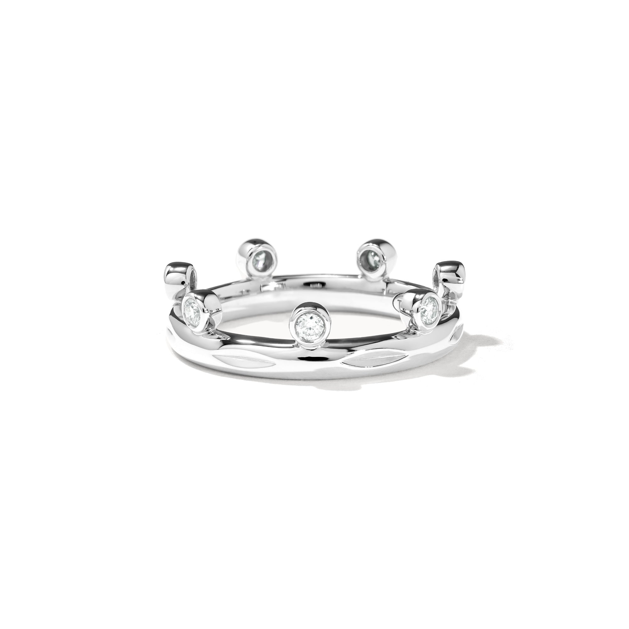 Tamara Comolli GYPSY Crown Brilliant Cut Ring 'Classic' (R-Gyp-C-Br-Cl-wg) aus Weißgold mit Diamant