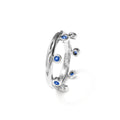 Tamara Comolli GYPSY Crown Brilliant Cut Ring 'Ocean' (R-Gyp-C-Br-Oce-wg) aus Weißgold mit Diamant und Saphir