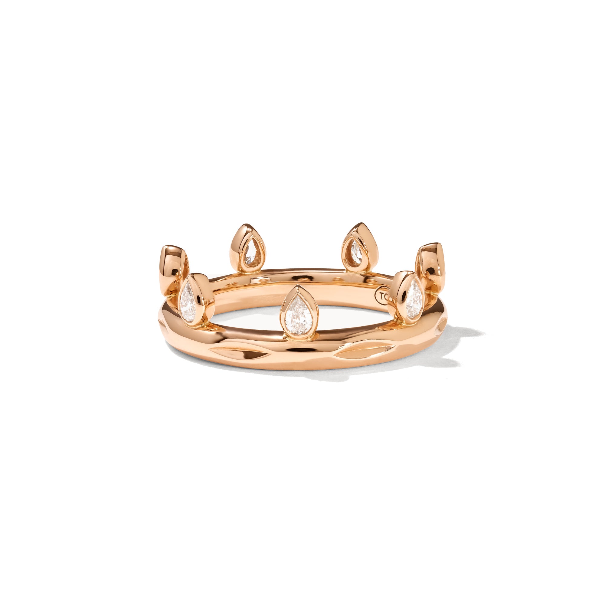 Tamara Comolli GYPSY Crown Drop Cut Ring 'Classic' (R-Gyp-C-Dr-Cl-rg) aus Roségold mit Diamant
