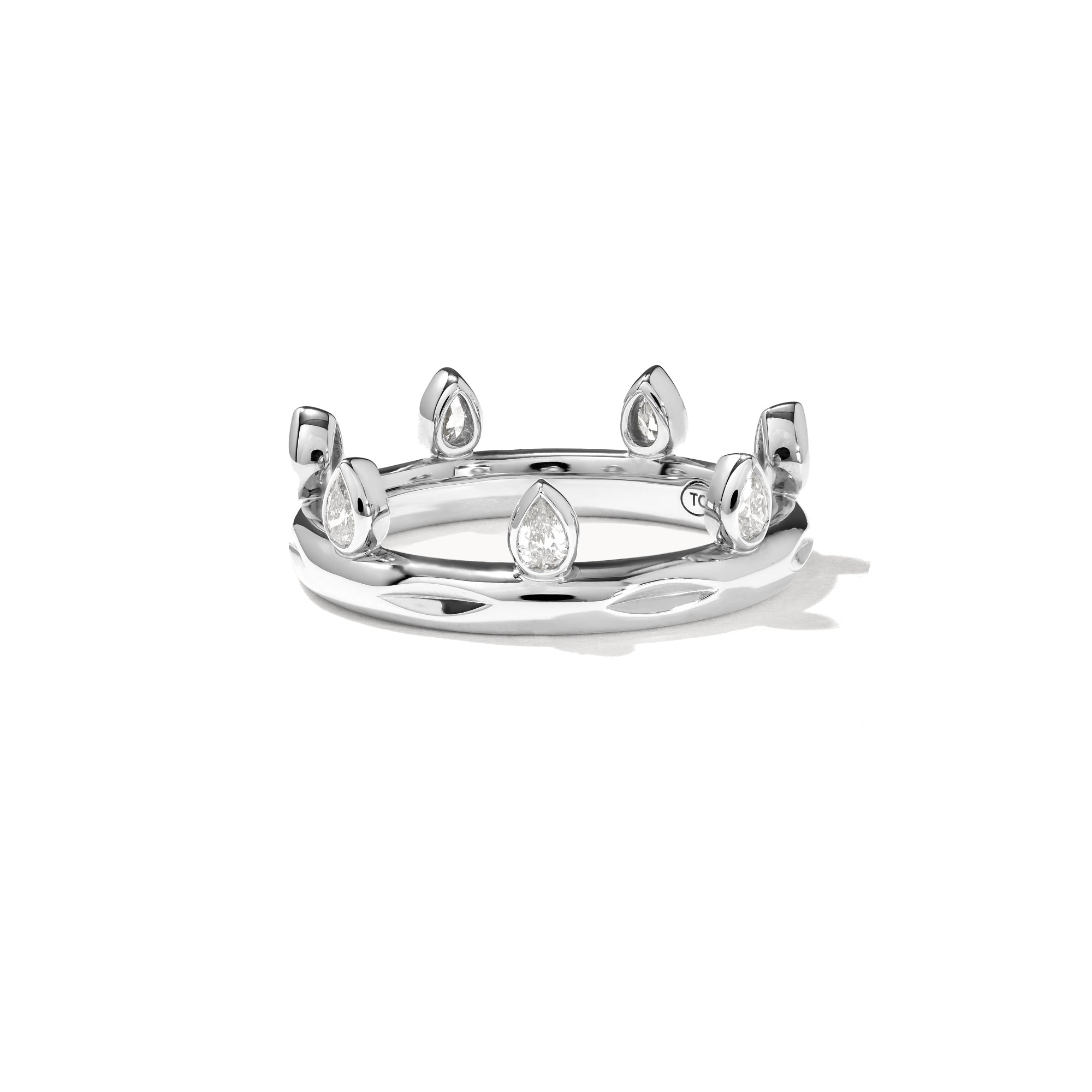 Tamara Comolli GYPSY Crown Drop Cut Ring 'Classic' (R-Gyp-C-Dr-Cl-wg) aus Weißgold mit Diamant