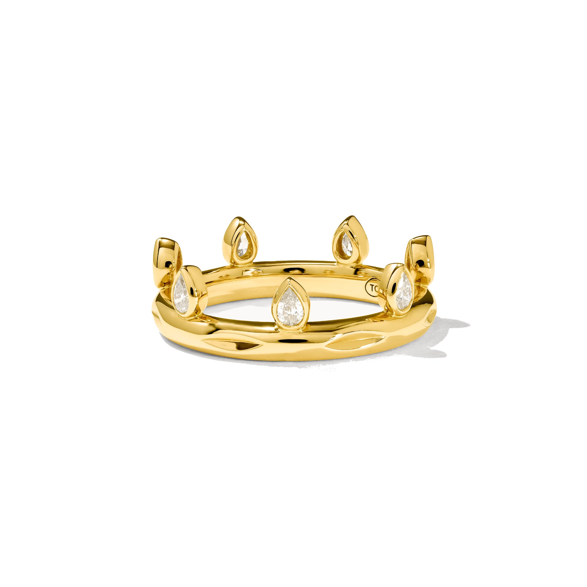 Tamara Comolli GYPSY Crown Drop Cut Ring 'Classic' (R-Gyp-C-Dr-Cl-yg) aus Gelbgold mit Diamant