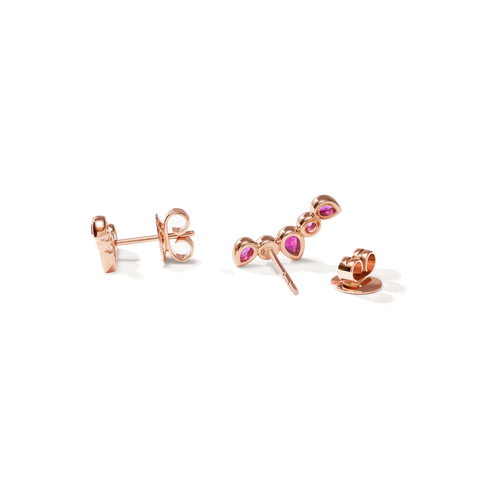 Tamara Comolli GYPSY Ohrringe Crawler 'Blush' (E-Gyp-Cra-Blu-rg) aus Roségold mit Diamant und Saphir