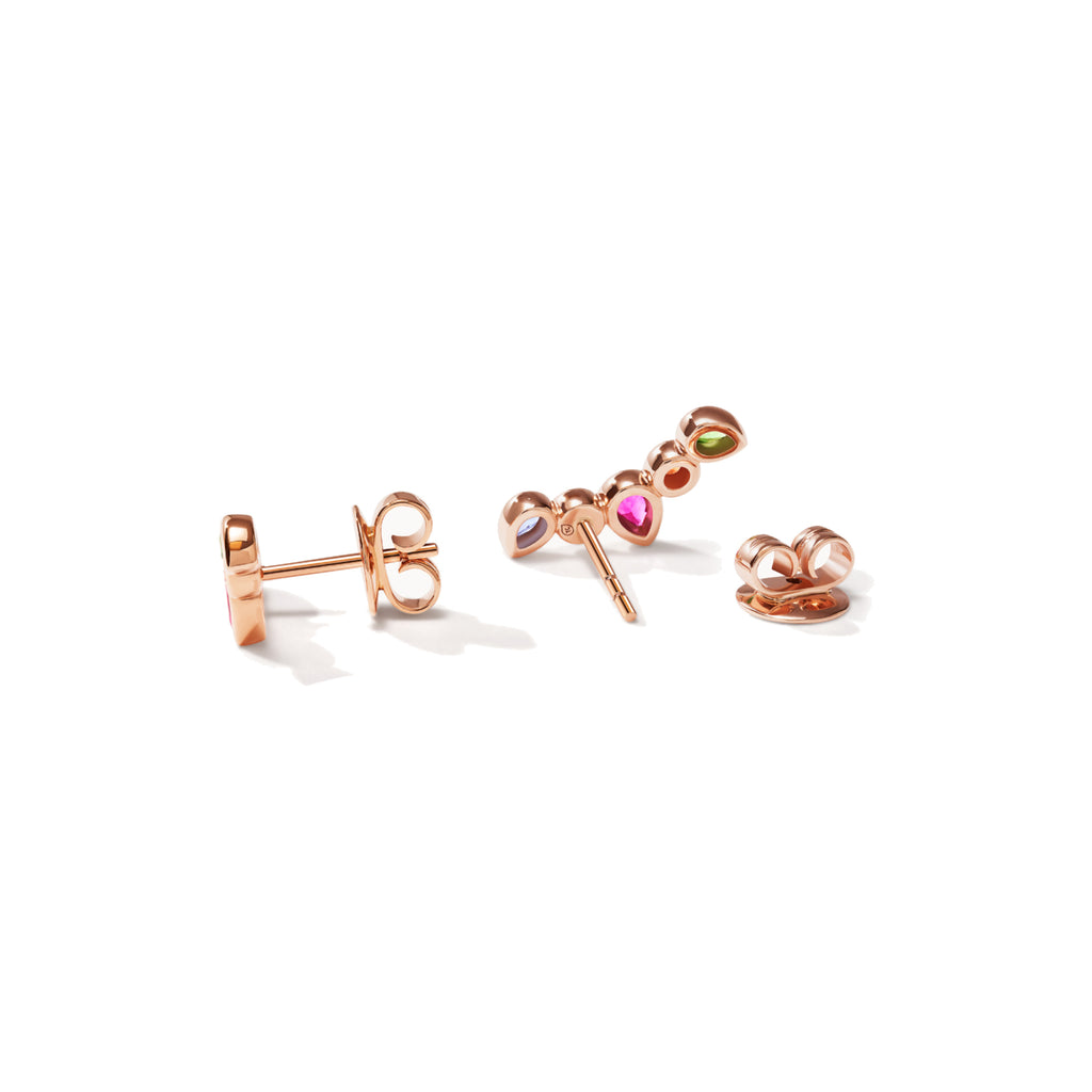 Tamara Comolli GYPSY Ohrringe Crawler 'Candy' (E-Gyp-Cra-Can-rg) aus Roségold mit Diamant, Saphir und Tsavorit