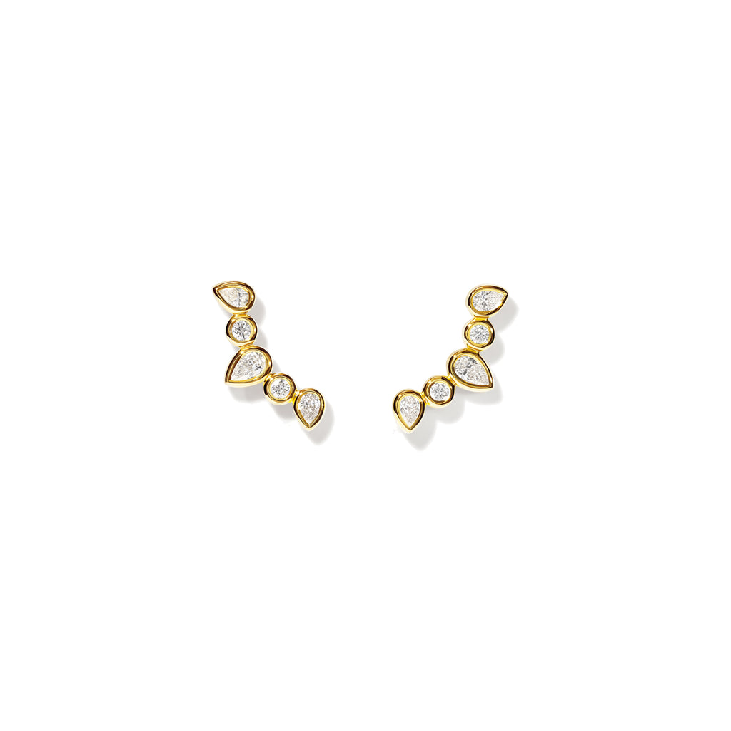 Tamara Comolli GYPSY Ohrringe Crawler Classic (E-Gyp-Cra-Cl-yg) aus Gelbgold mit Diamant