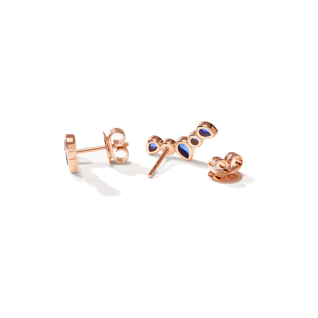 Tamara Comolli GYPSY Ohrringe Crawler 'Ocean' (E-Gyp-Cra-Oce-rg) aus Roségold mit Diamant und Saphir