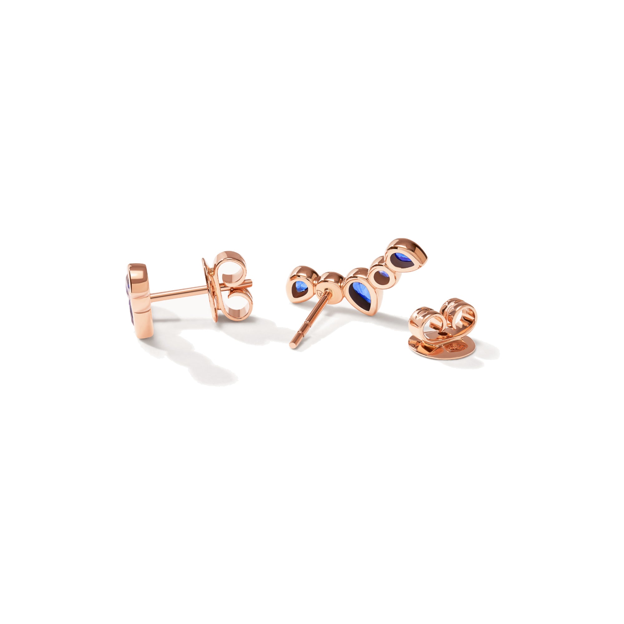 Tamara Comolli GYPSY Ohrringe Crawler 'Ocean' (E-Gyp-Cra-Oce-rg) aus Roségold mit Diamant und Saphir