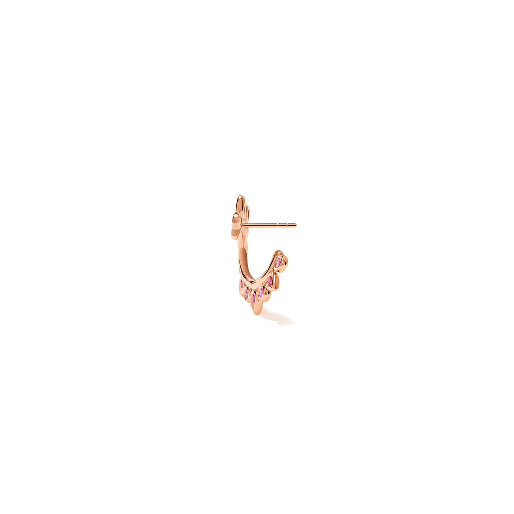 Tamara Comolli GYPSY Ohrringe Creole Sun 'Blush' (E-Gyp-HoSun-Blu-rg) aus Roségold mit Diamant und Saphir