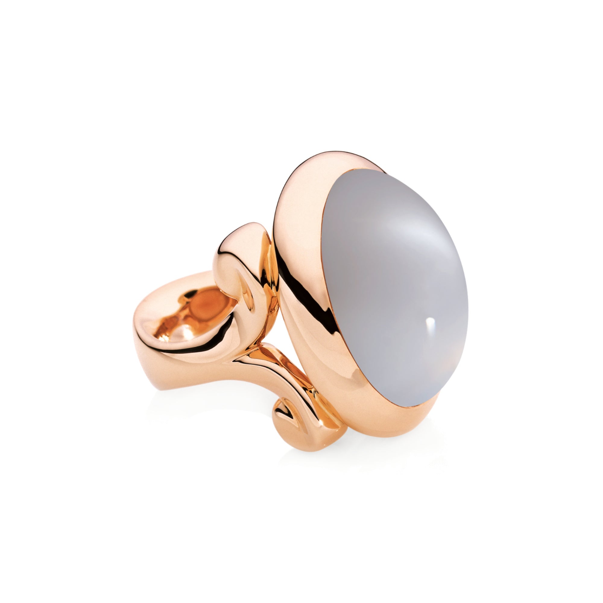Tamara Comolli HIPPIE GLAM Ring Large (R-HG-l-MoGr-rg) aus Roségold mit Mondstein