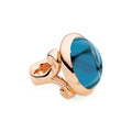 Tamara Comolli HIPPIE GLAM Ring Large (R-HG-l-ToLo-rg) aus Roségold mit Topas