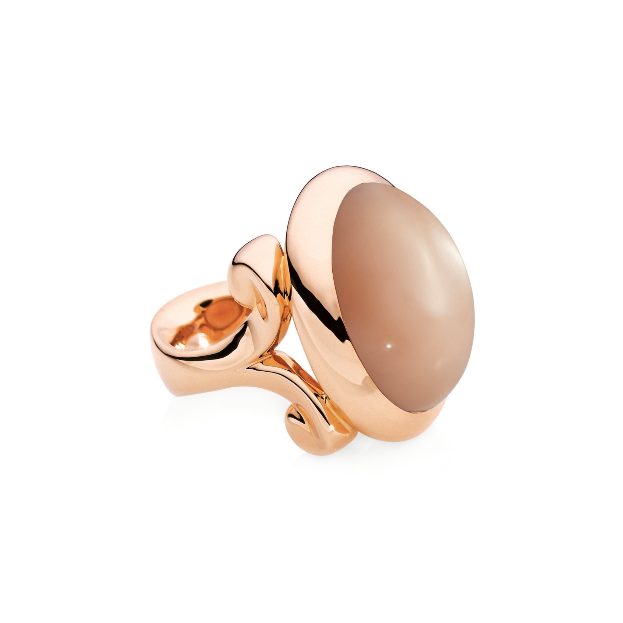 Tamara Comolli HIPPIE GLAM Ring Small (R-HG-s-MoBr-rg) aus Roségold mit Mondstein