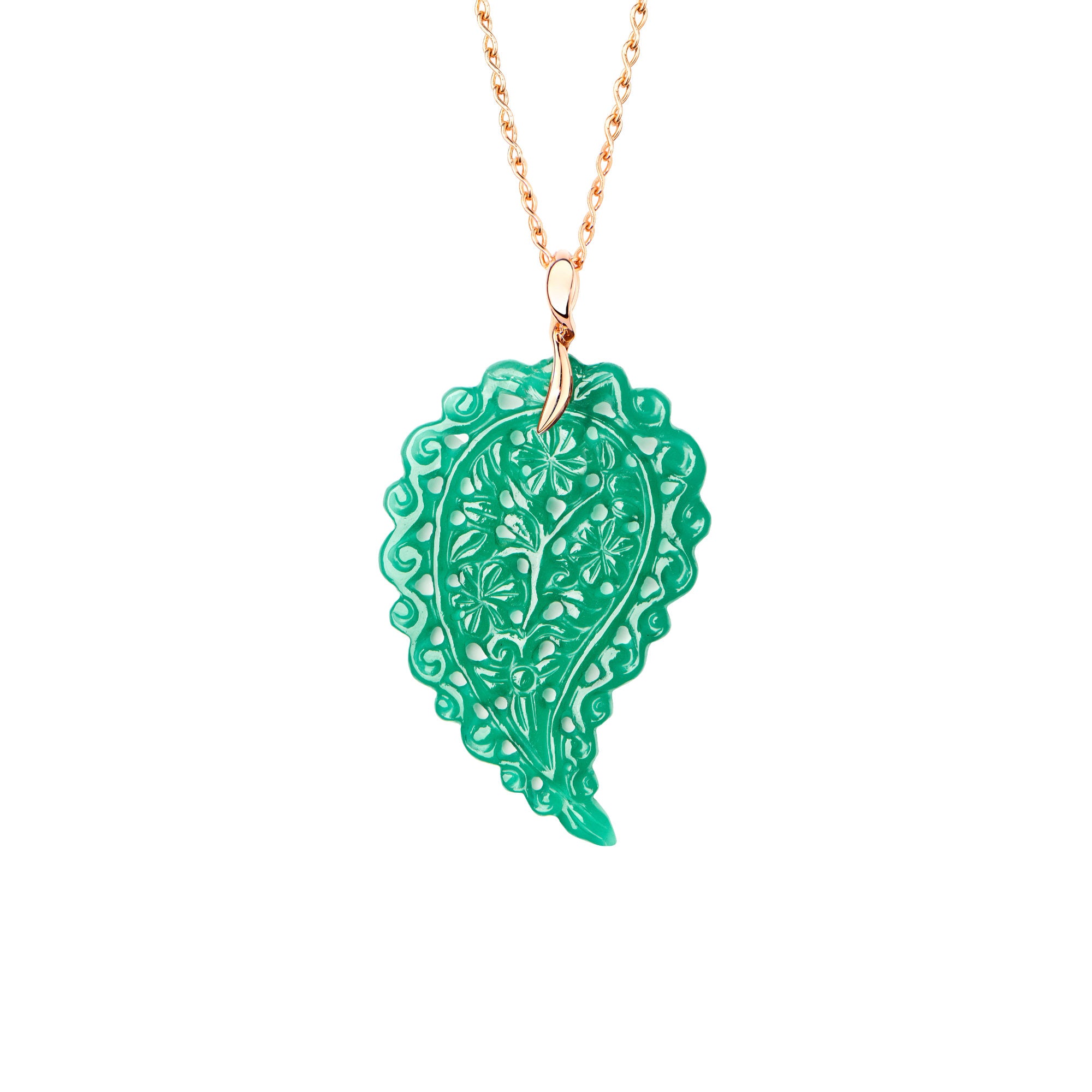 Tamara Comolli INDIA Anhänger mit Onyx Large (P-IND-l-Jad-rg) aus Roségold mit Onyx
