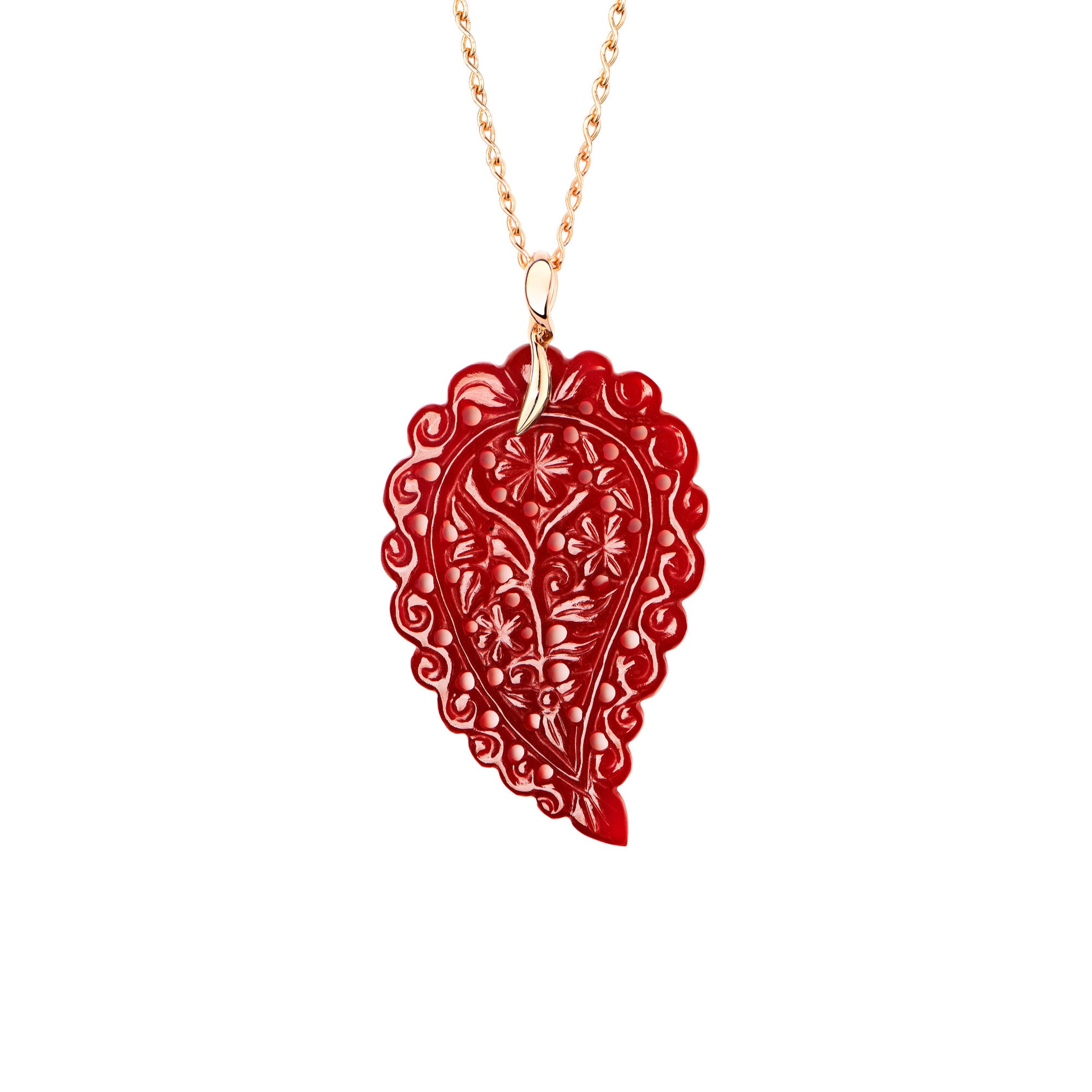 Tamara Comolli INDIA Anhänger mit Onyx Large (P-IND-l-Ter-rg) aus Roségold mit Onyx