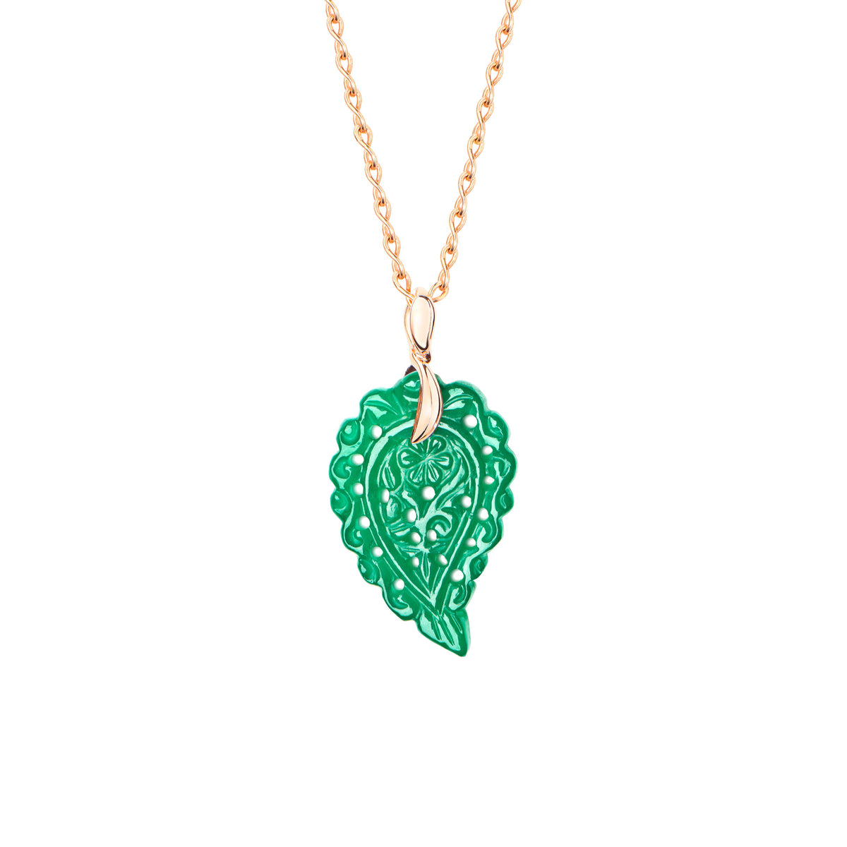 Tamara Comolli INDIA Anhänger mit Onyx Small (P-IND-s-Jad-rg) aus Roségold mit Onyx