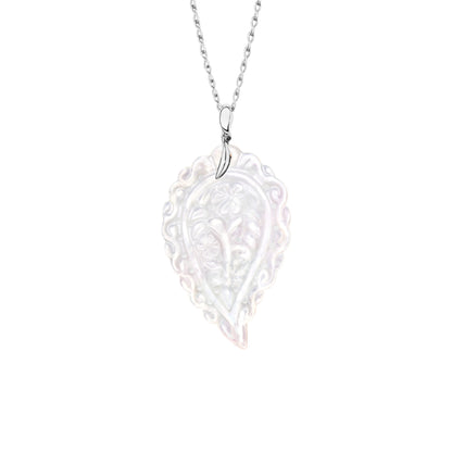 Tamara Comolli INDIA Anhänger mit Perlmutt Large (P-IND-l-MPw-wg) aus Weißgold mit Perlmutt