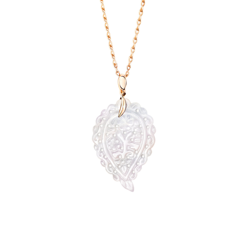 Tamara Comolli INDIA Anhänger mit Perlmutt Medium (P-IND-m-MPw-rg) aus Roségold mit Perlmutt