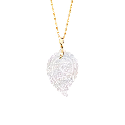 Tamara Comolli INDIA Anhänger mit Perlmutt Medium (P-IND-m-MPw-yg) aus Gelbgold mit Perlmutt