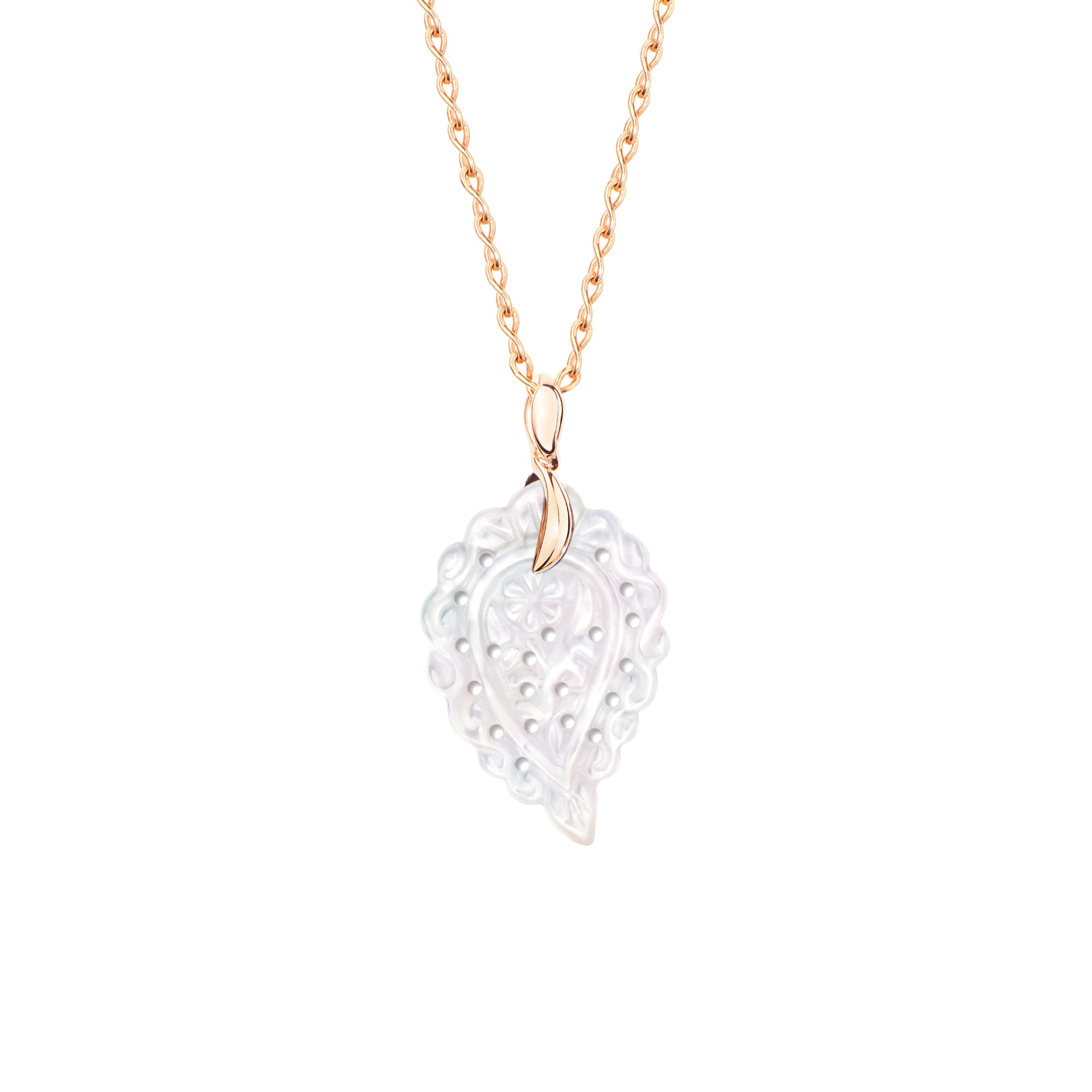 Tamara Comolli INDIA Anhänger mit Perlmutt Small (P-IND-s-MPw-rg) aus Roségold mit Perlmutt