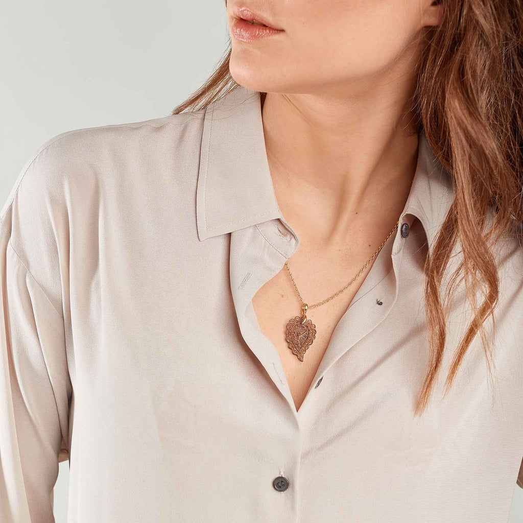 Tamara Comolli INDIA Anhänger mit Rauchquarz Small (P-IND-s-Smo-rg) aus Roségold mit Rauchquarz