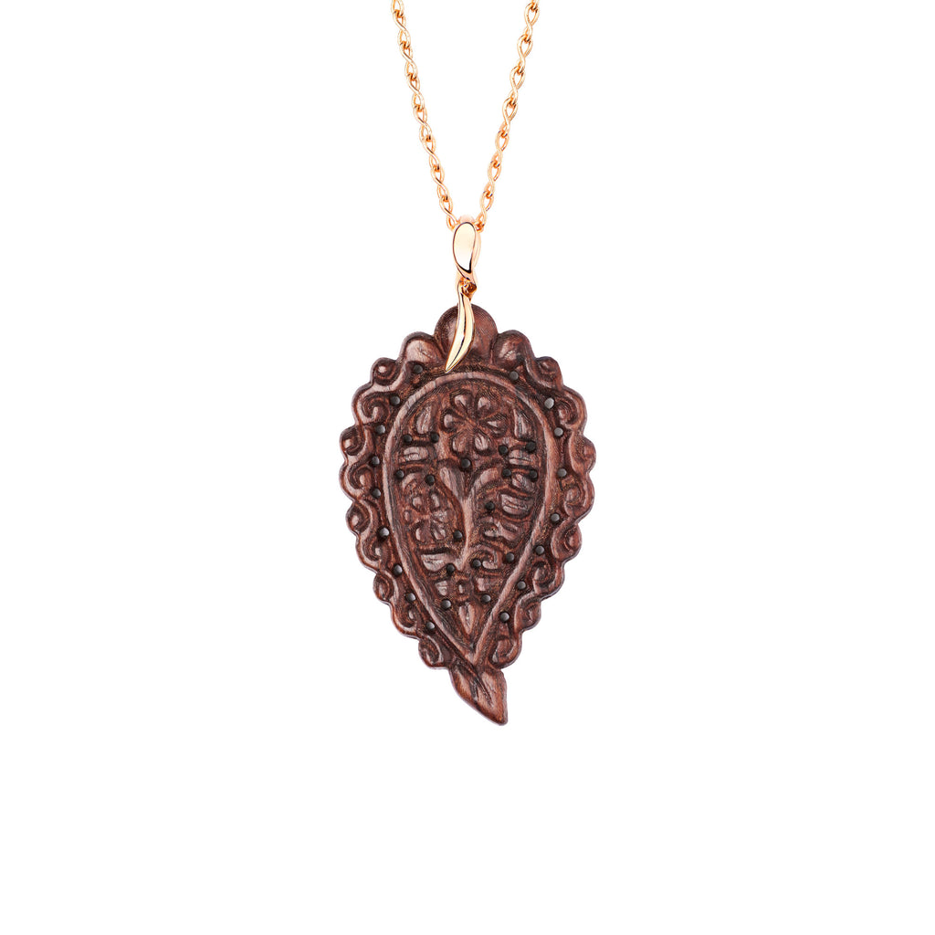 Tamara Comolli INDIA Anhänger mit Snakewood Large (P-IND-l-SW-rg) aus Roségold