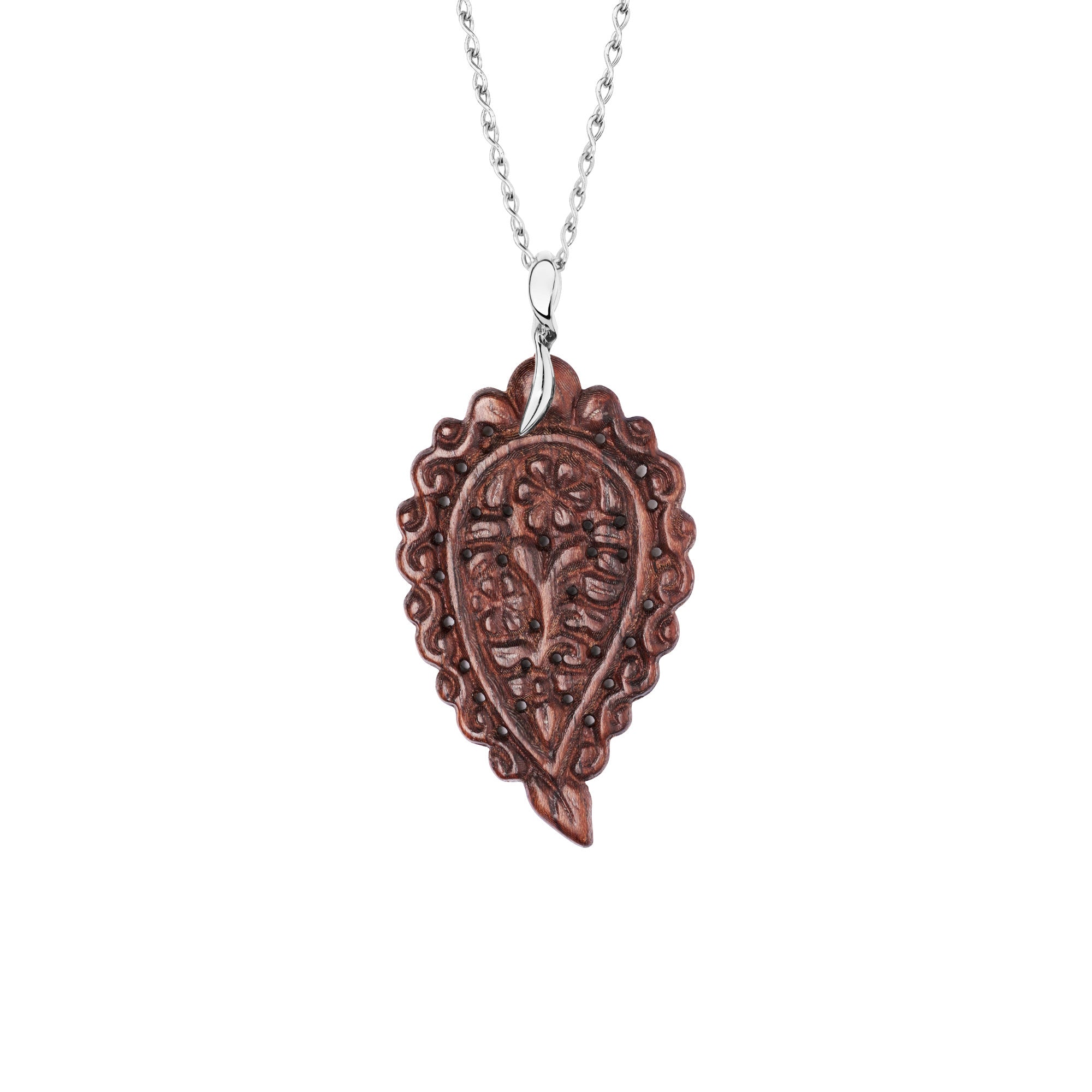 Tamara Comolli INDIA Anhänger mit Snakewood Large (P-IND-l-SW-wg) aus Weißgold