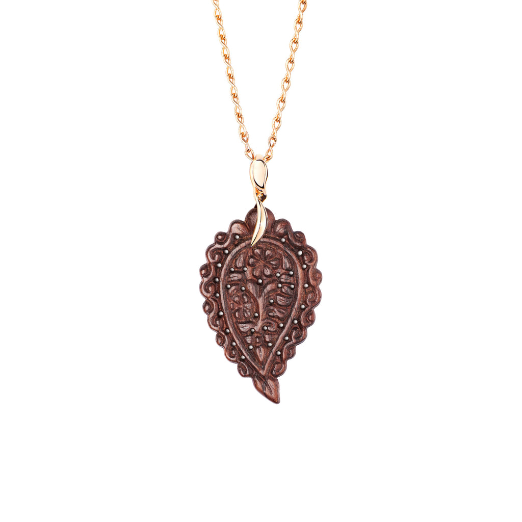Tamara Comolli INDIA Anhänger mit Snakewood Medium (P-IND-m-SW-rg) aus Roségold