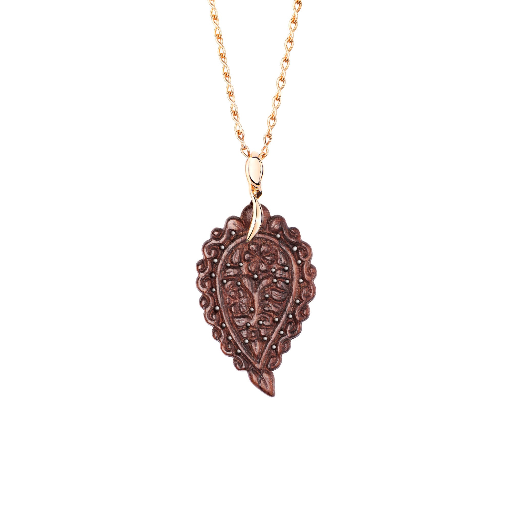 Tamara Comolli INDIA Anhänger mit Snakewood Medium (P-IND-m-SW-rg) aus Roségold