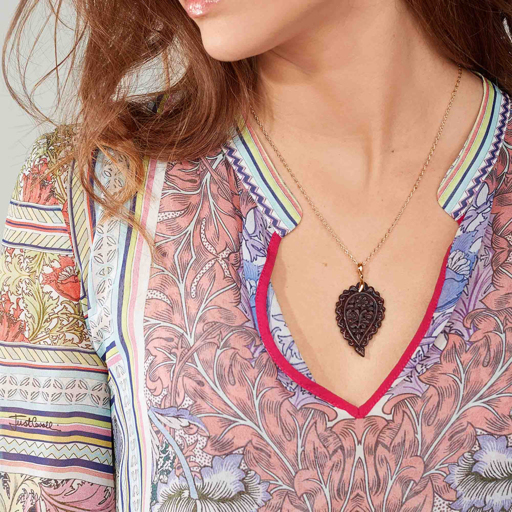 Tamara Comolli INDIA Anhänger mit Snakewood Medium (P-IND-m-SW-rg) aus Roségold