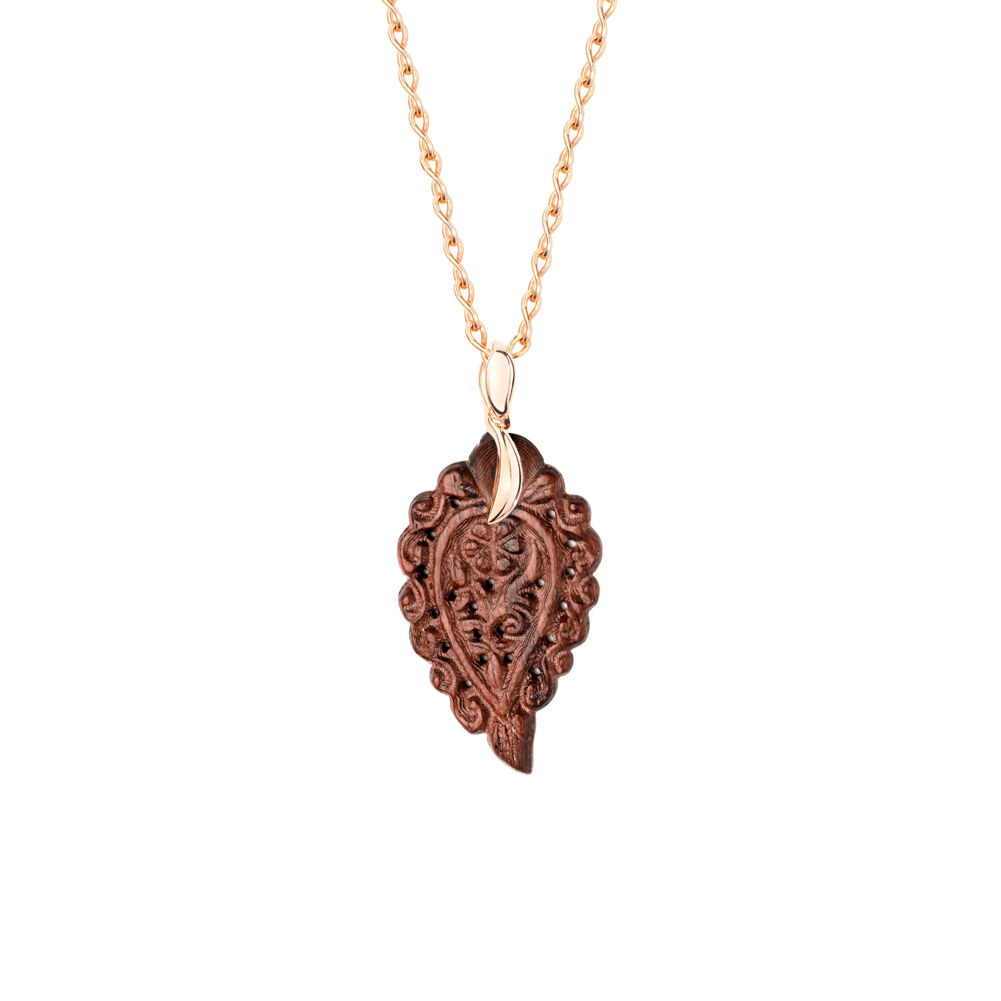 Tamara Comolli INDIA Anhänger mit Snakewood Small (P-IND-s-SW-rg) aus Roségold