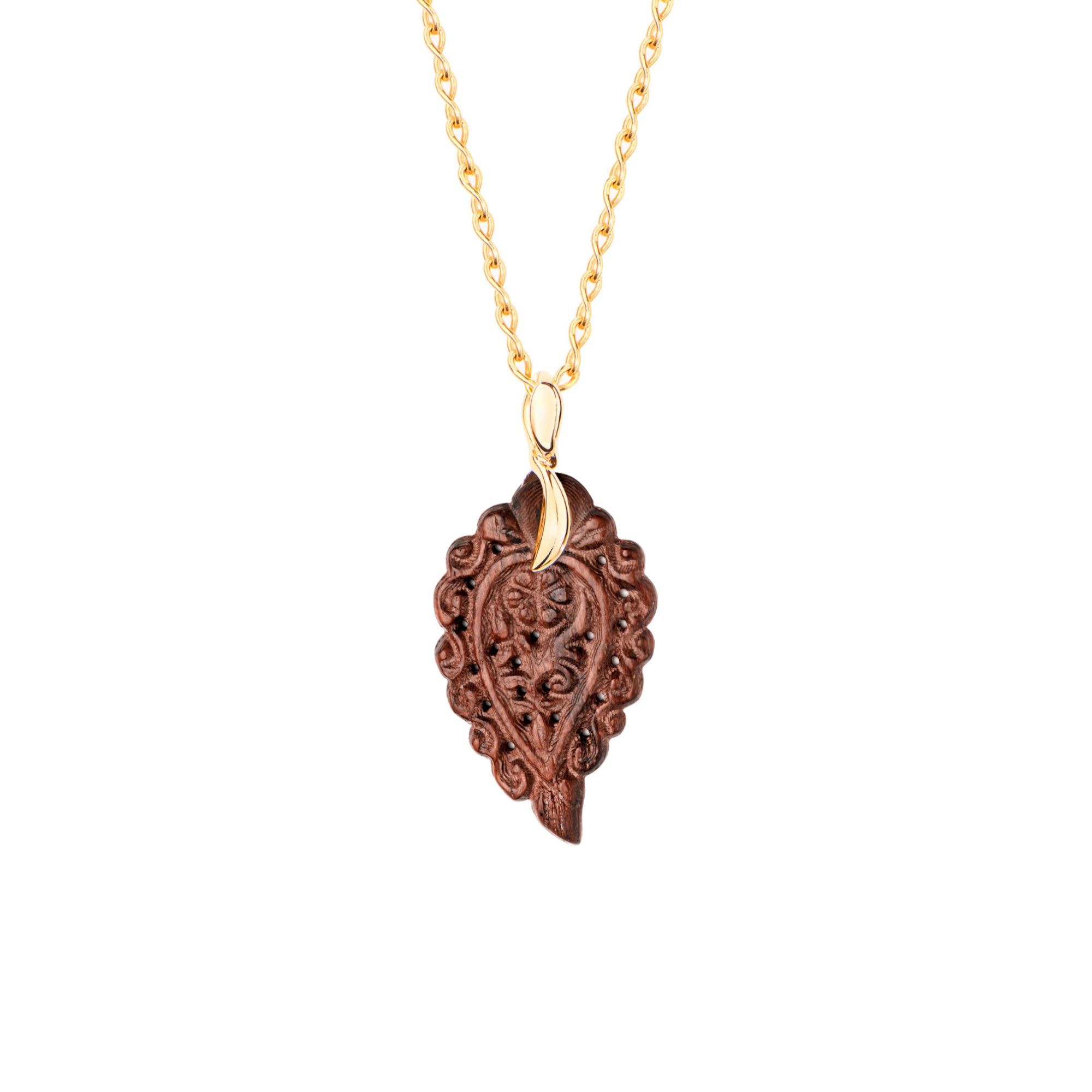 Tamara Comolli INDIA Anhänger mit Snakewood Small (P-IND-s-SW-yg) aus Gelbgold