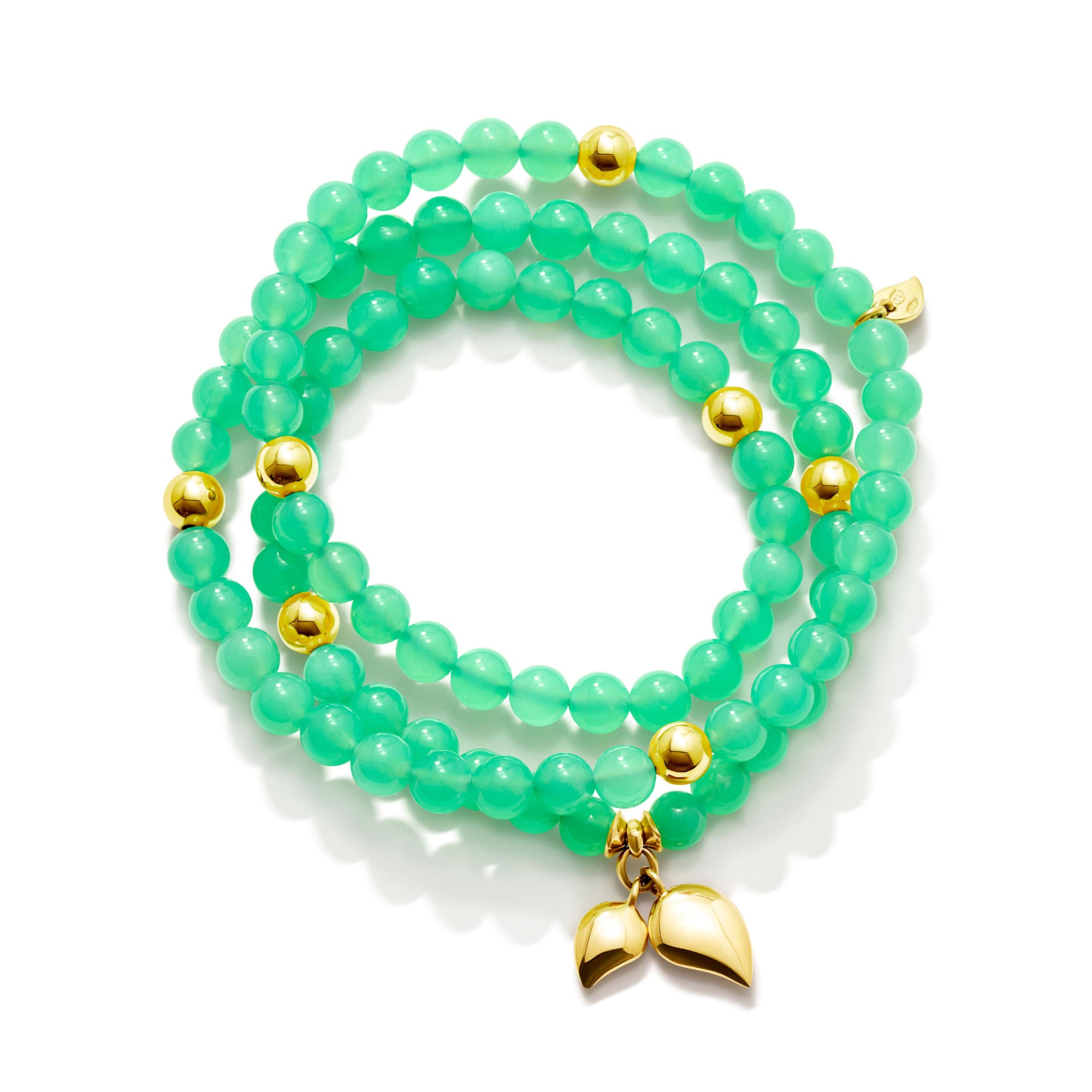 Tamara Comolli INDIA Armband (B-IND-Chry-3-l-yg) aus Gelbgold mit Chrysopras